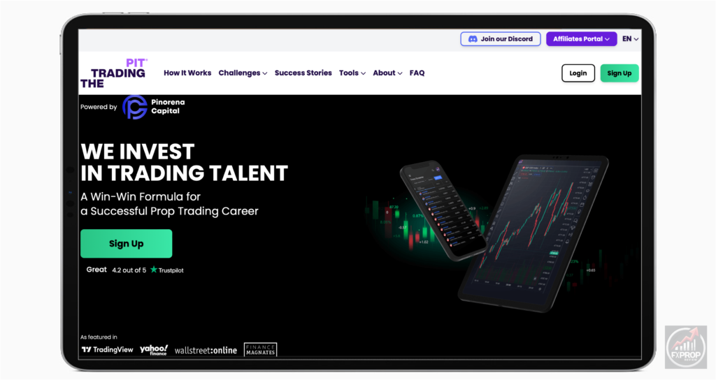 The Trading Pit Review: Overview page (https://www.thetradingpit.com)